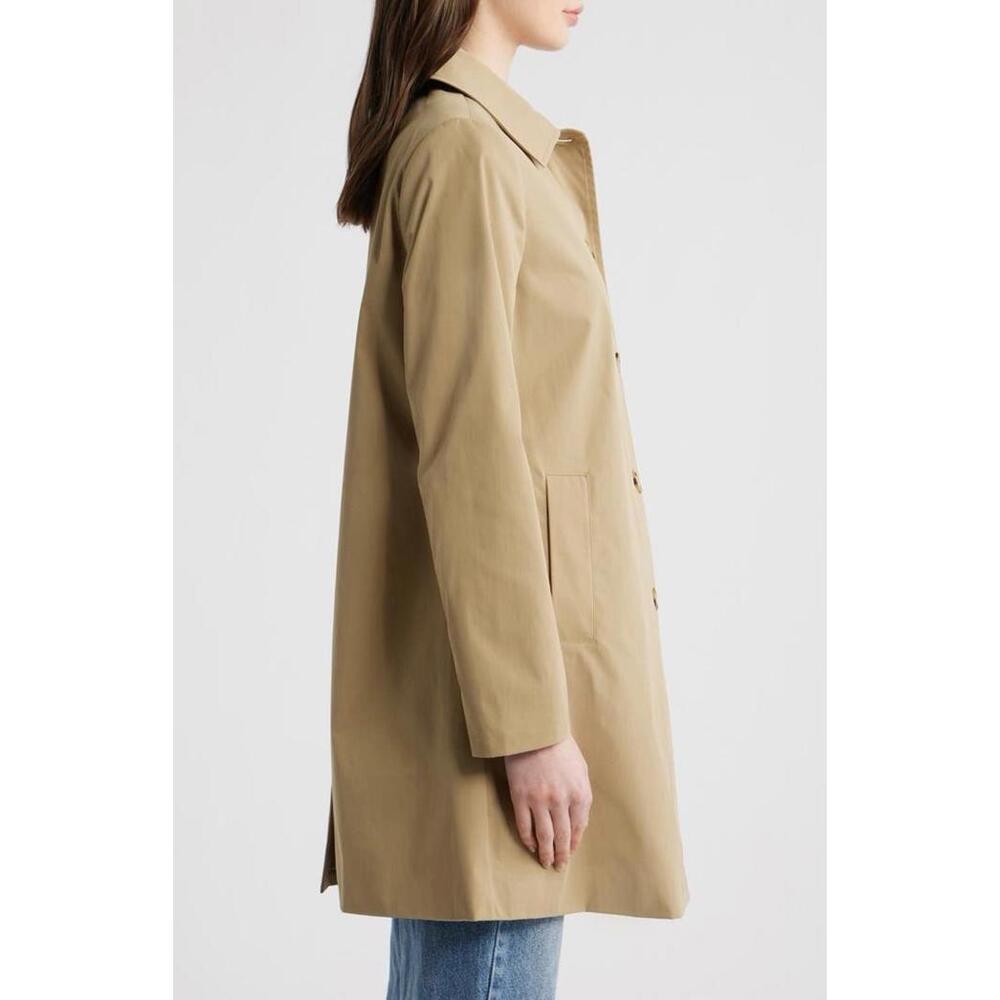 New Lauren Ralph Lauren Crested Hooded Coat In Birch Tan Size L $220 - Picture 3 of 12